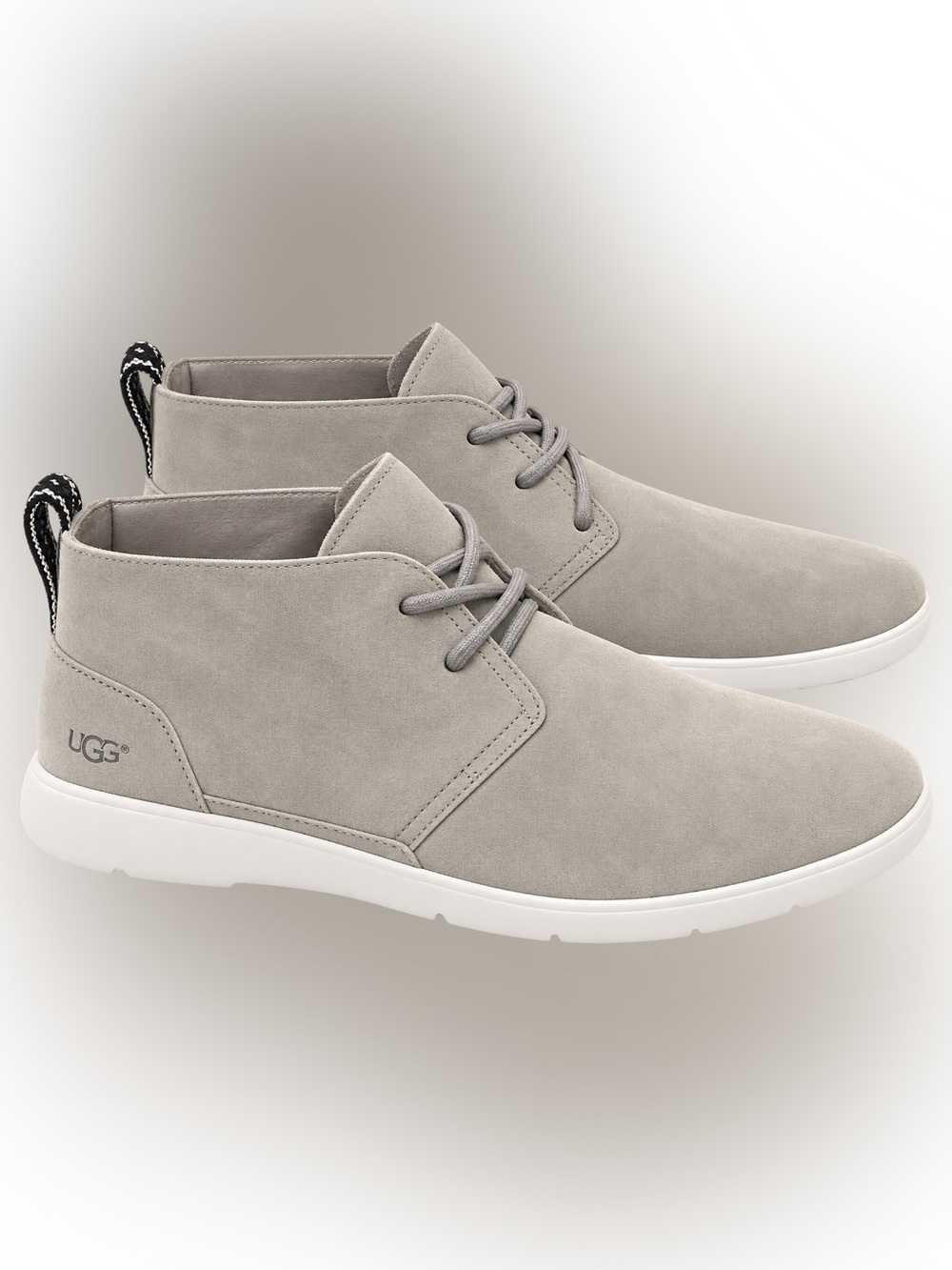 UGG Treadlite by UGG Men’s Suede High Top Sneakers – Gray/Taupe Size 14